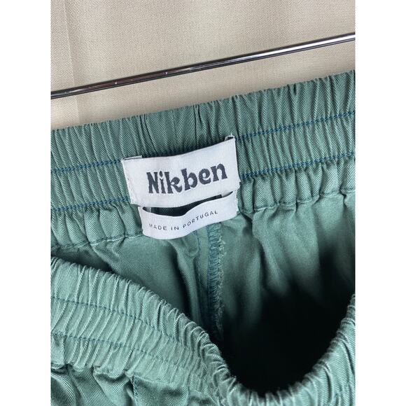 Nikben Nuit Emerald Pants Sz Small ? Green w/ Blue Piping Men’s/Womens Casual - Picture 3 of 10